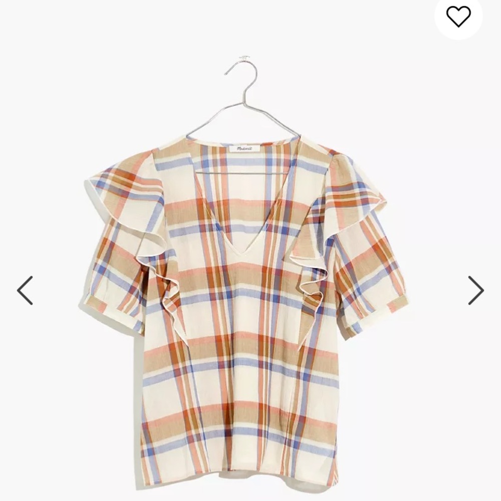 Madewell V-neck ruffled top